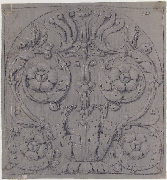 Anonymous, French, 19th century, Design for Sculpted Ornament