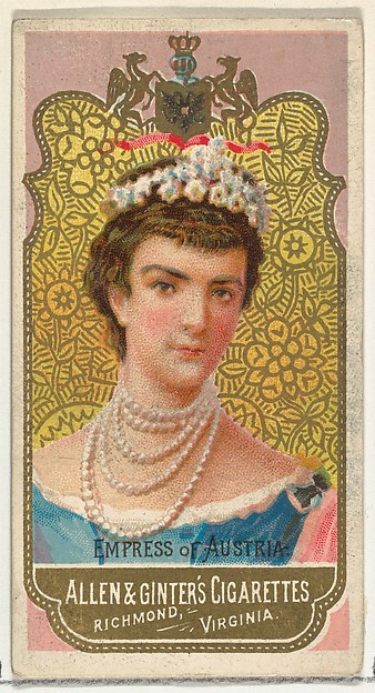 Allen & Ginter, Empress of Austria, from World's Sovereigns series (N34) for Allen & Ginter Cigarettes