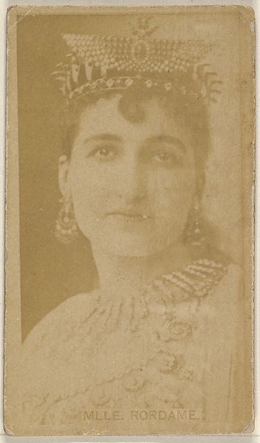 Allen & Ginter, Mlle. Rordame, from the Actors and Actresses series (N45, Type 8) for Virginia Brights Cigarettes