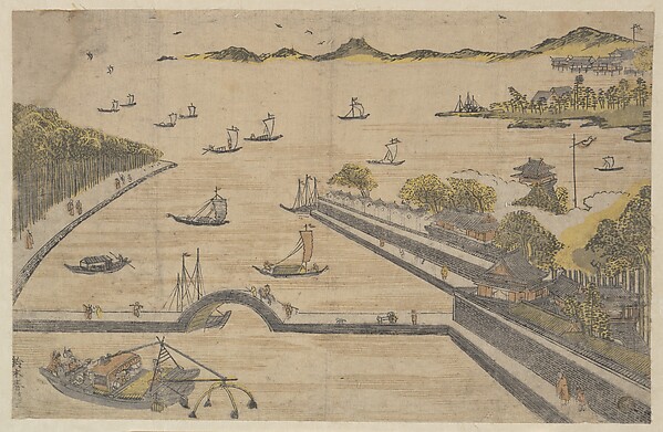 Suzuki Harunobu, View of Fukagawa, Edo