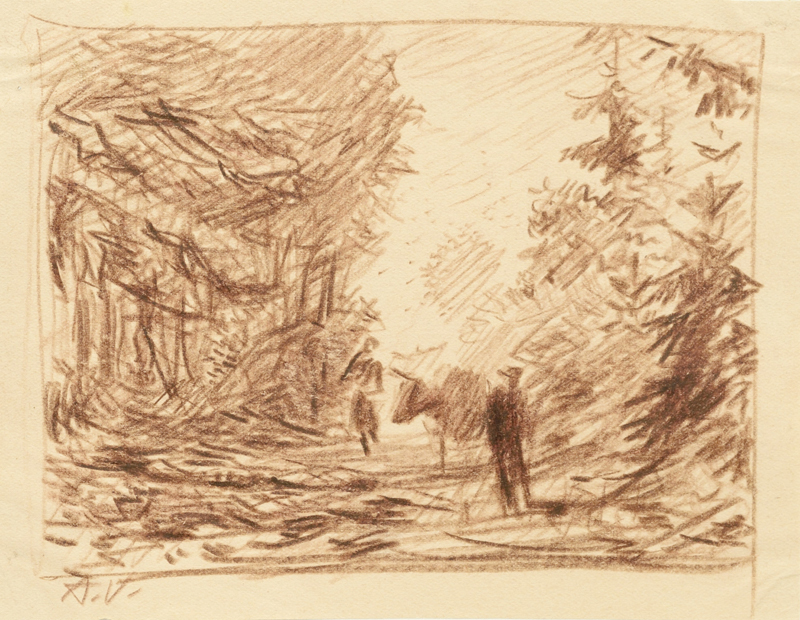 Ado (autor) Vabbe, Cow on forest road