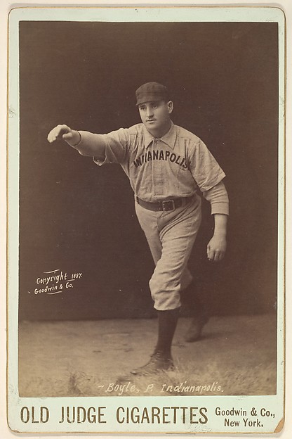 Goodwin & Company, Henry Boyle, Pitcher, Indianapolis, from the series Old Judge Cigarettes