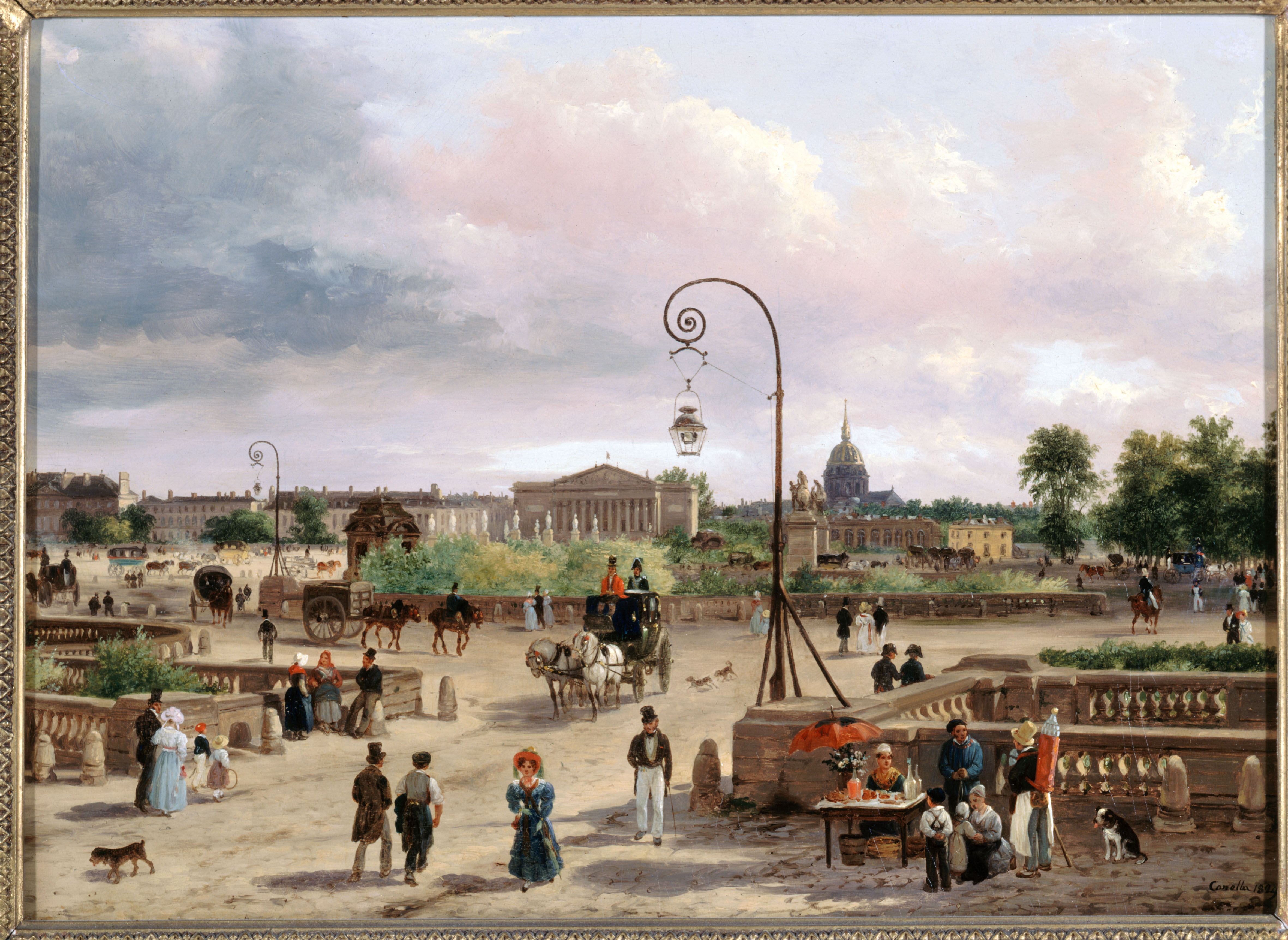 Giuseppe Canella, La place Louis XVI (place de la Concorde) en 1826
