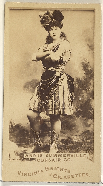 Allen & Ginter, Annie Summerville, Corsair Co., from the Actors and Actresses series (N45, Type 1) for Virginia Brights Cigarettes