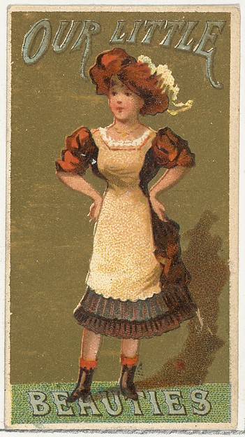 Allen & Ginter, From the Girls and Children series (N58) promoting Our Little Beauties Cigarettes for Allen & Ginter brand tobacco products