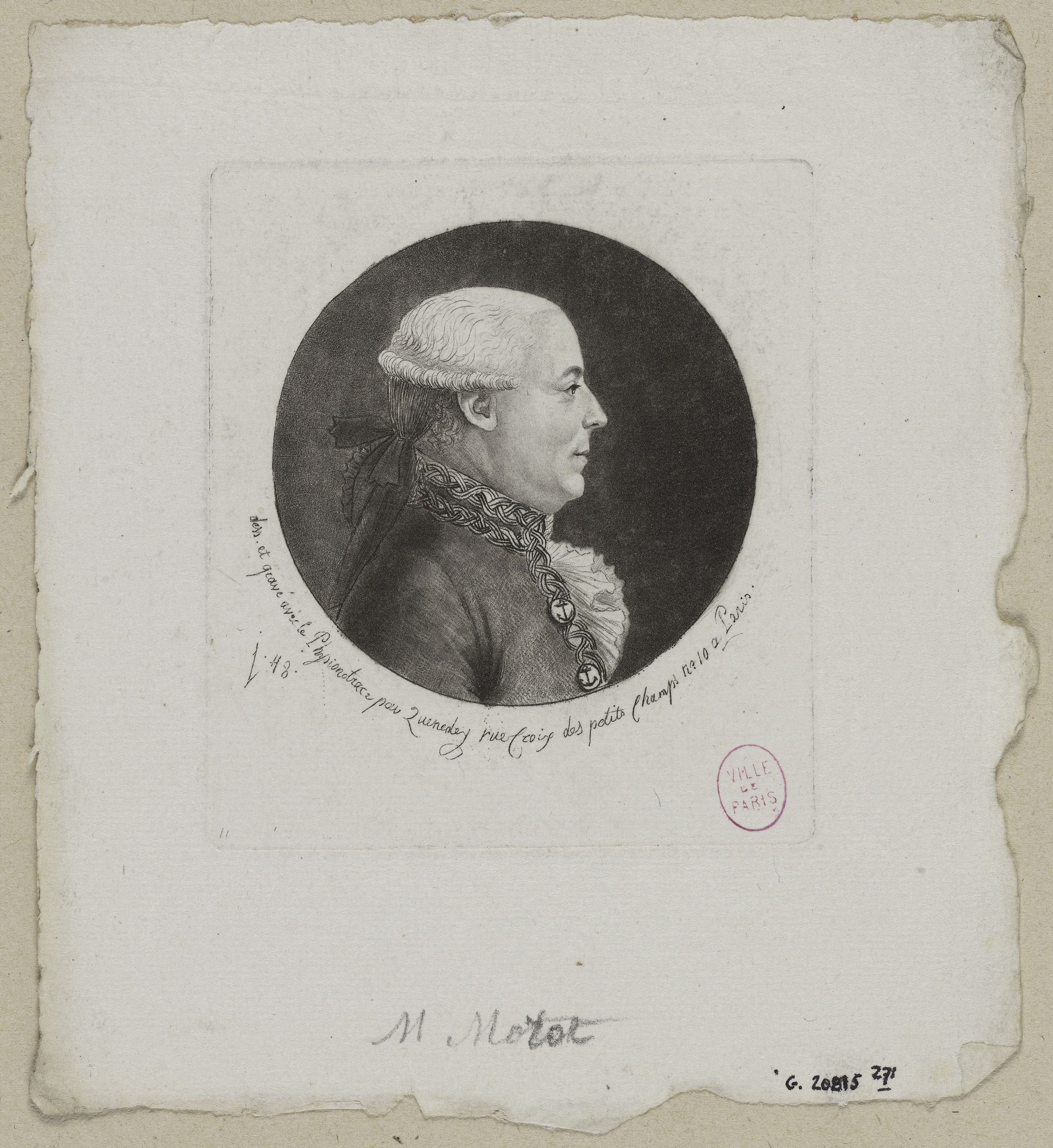 Edmé Quenedey, Portrait de Monsieur Morot
