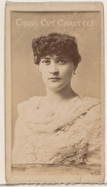 W. Duke, Sons & Co., Card Number 29, from the Actors and Actresses series (N145-1) issued by Duke Sons & Co. to promote Cross Cut Cigarettes