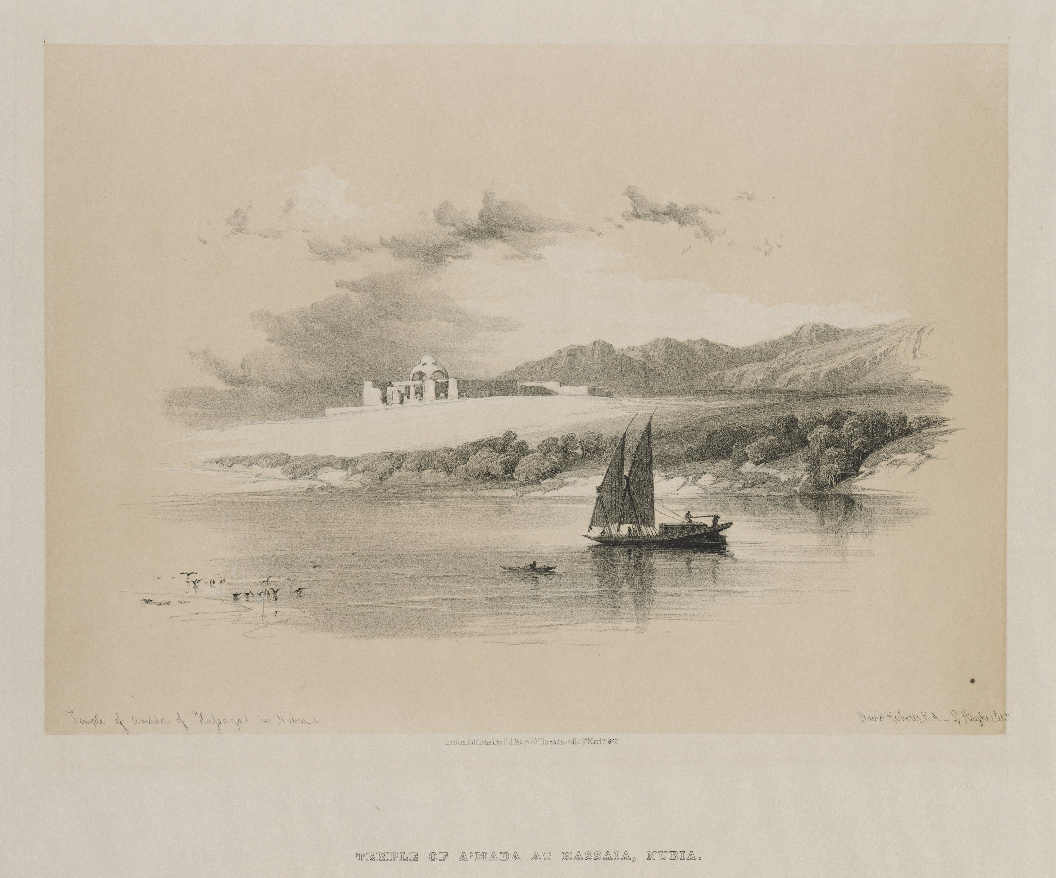 Louis Haghe, Egypt and Nubia, Volume II: Temple of Amdda, of Hassaya in Nubia