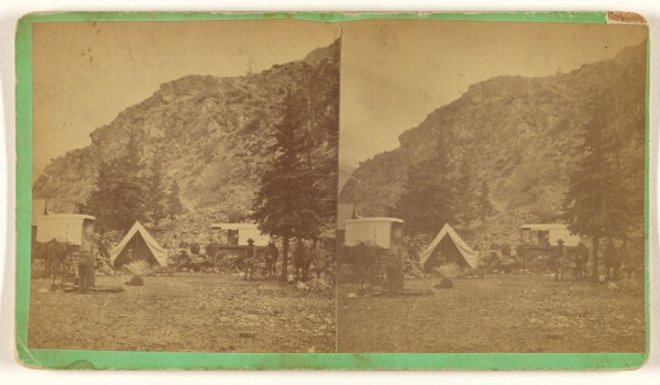 Unknown, [Our "Camp" at Georgetown, Col. Sept. 1875. The woman Sitting front of tent door is the mother of George Wendell Tyler...]