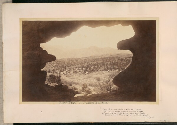 William Henry Jackson, Pike's Peak from Garden of the Gods