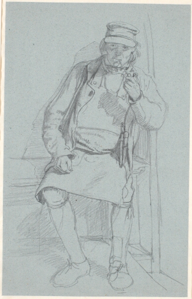 Wilhelm Marstrand, Siddende svensk bonde med skødeskind