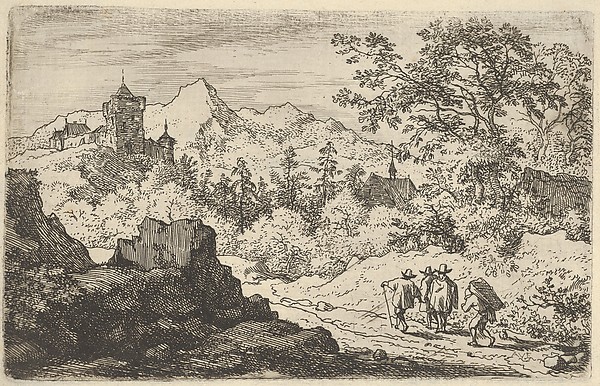 Allart van Everdingen, The Three Men and the Porter