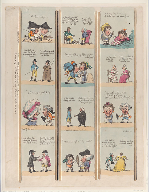 Thomas Rowlandson, Grotesque Borders for Rooms & Screens, Extravaganzas Plate 5