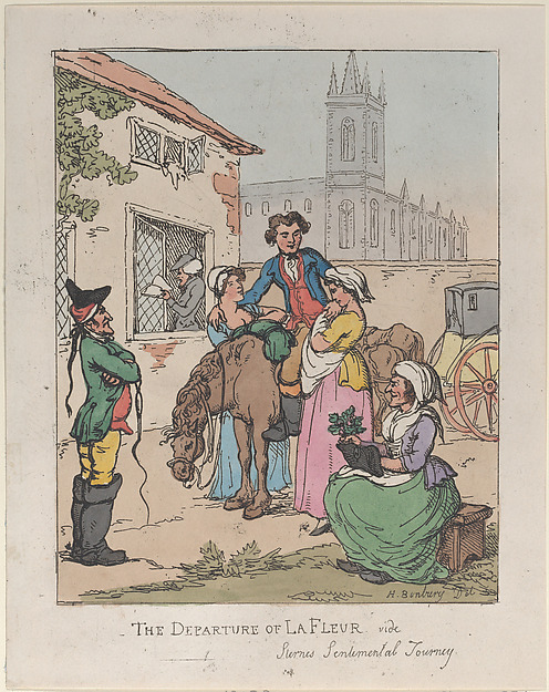 Thomas Rowlandson, The Departure of La Fleur, Sterne's "Sentimental Journey"