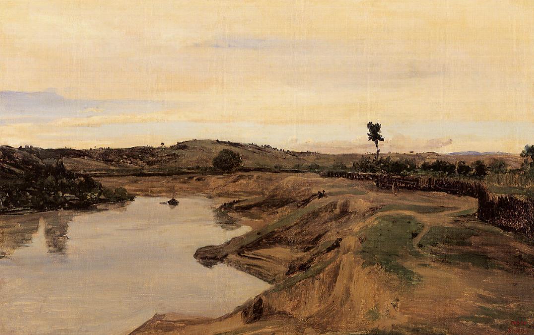 Jean-Baptiste Camille Corot, La Promenade de Poussin, campagne de Rome