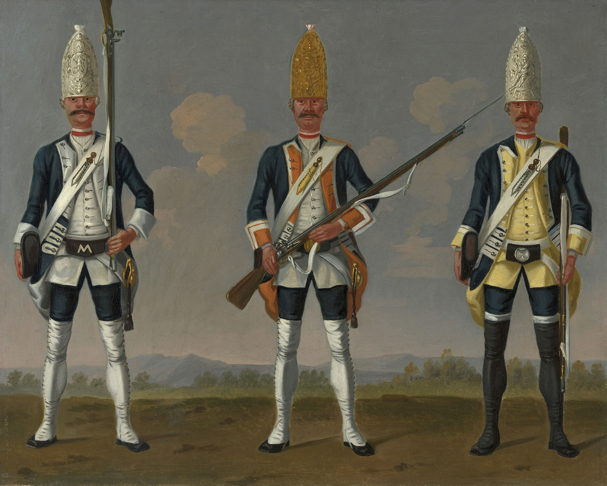 David Morier, Grenadiers, Infantry Regiments "Mansbach", "Baumbach" & "Isenburg"