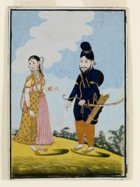 Unknown, A Sikh Warrior and his wife
