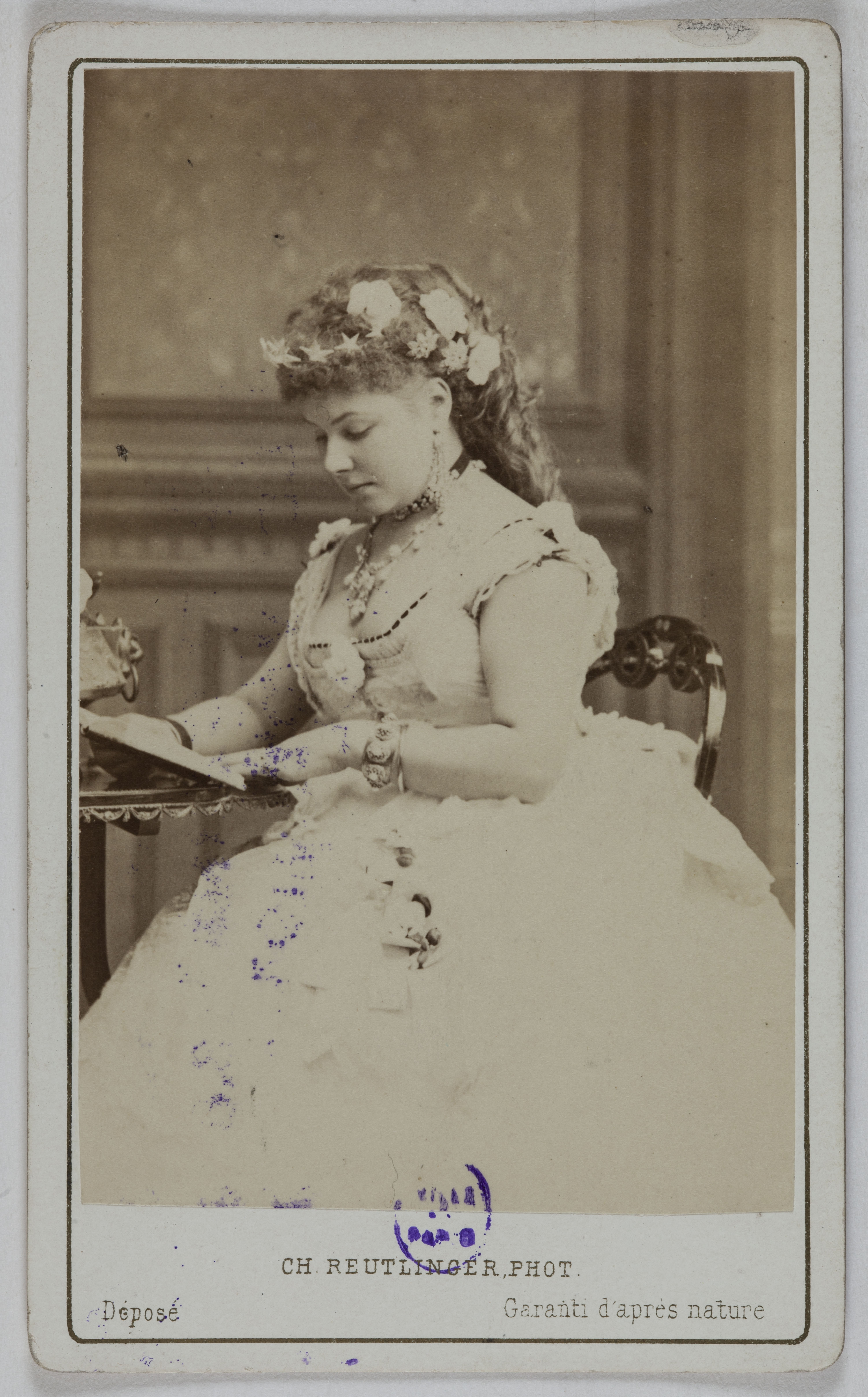 Charles Reutlinger, Portrait de Julia Baron (née Jenny Boudin), (vers 1836- ), (actrice)