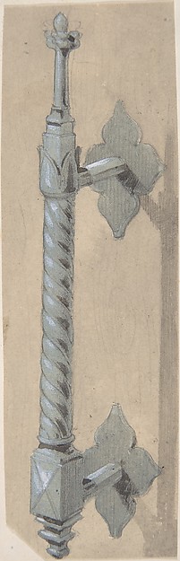 Anonymous, British, 19th century, Metal Doorpull for Church