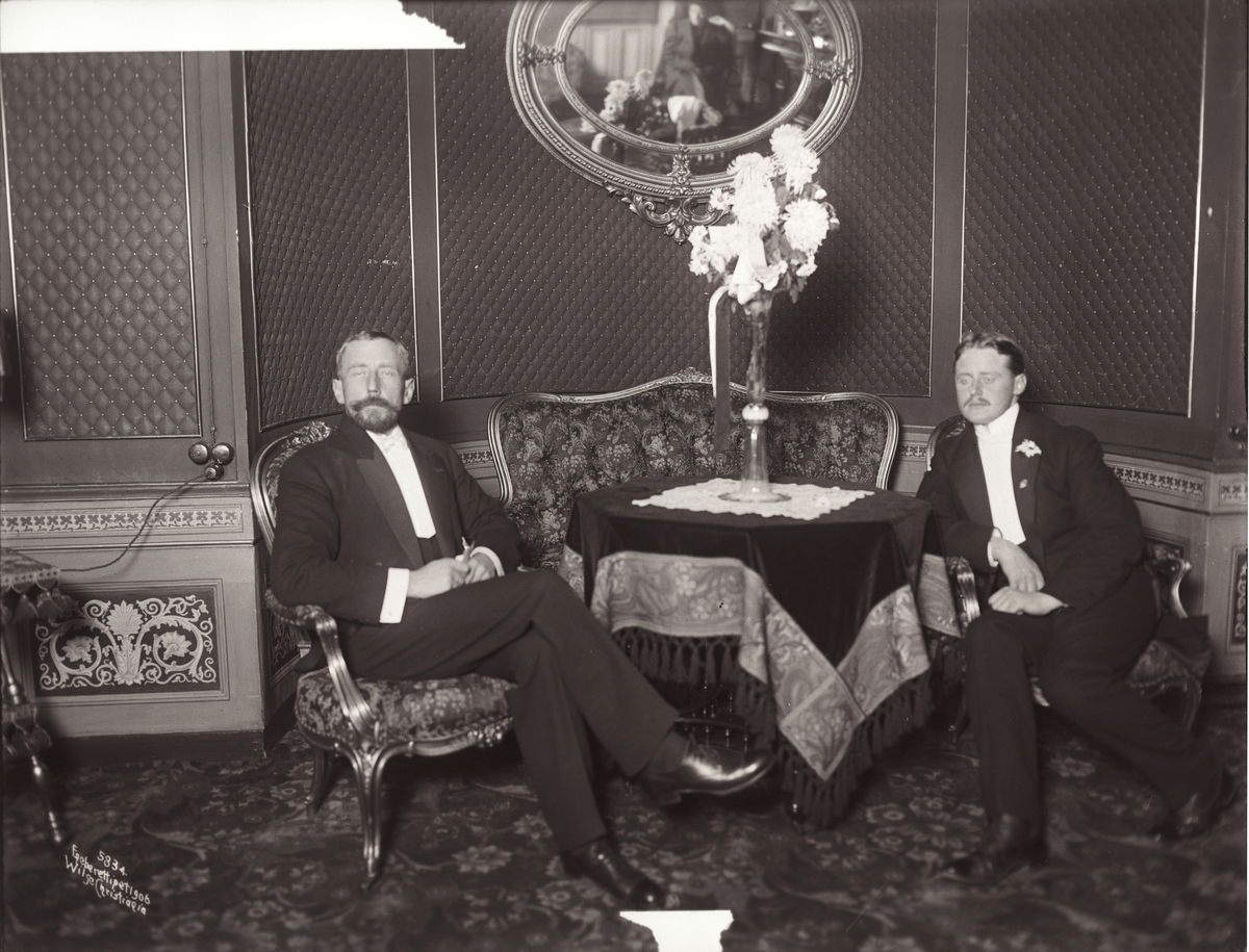 Anders Beer Wilse, Prot: Amundsen og Hansen på hotellet festklette 21/11 1906