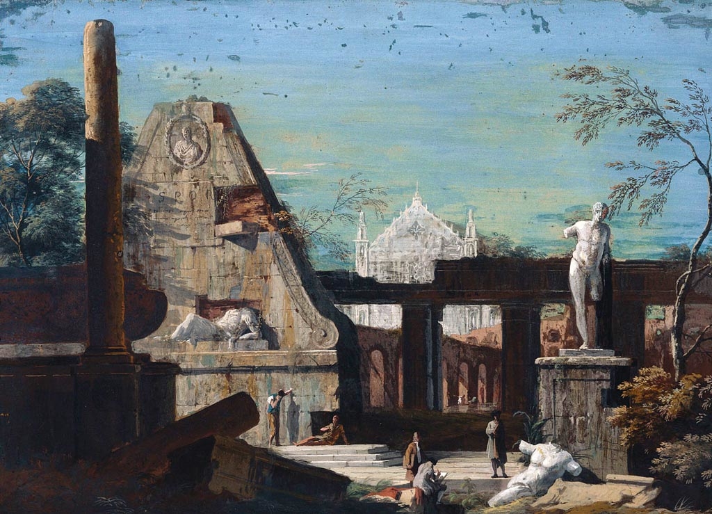Marco Ricci, Ruin Caprice with a Gothic Church