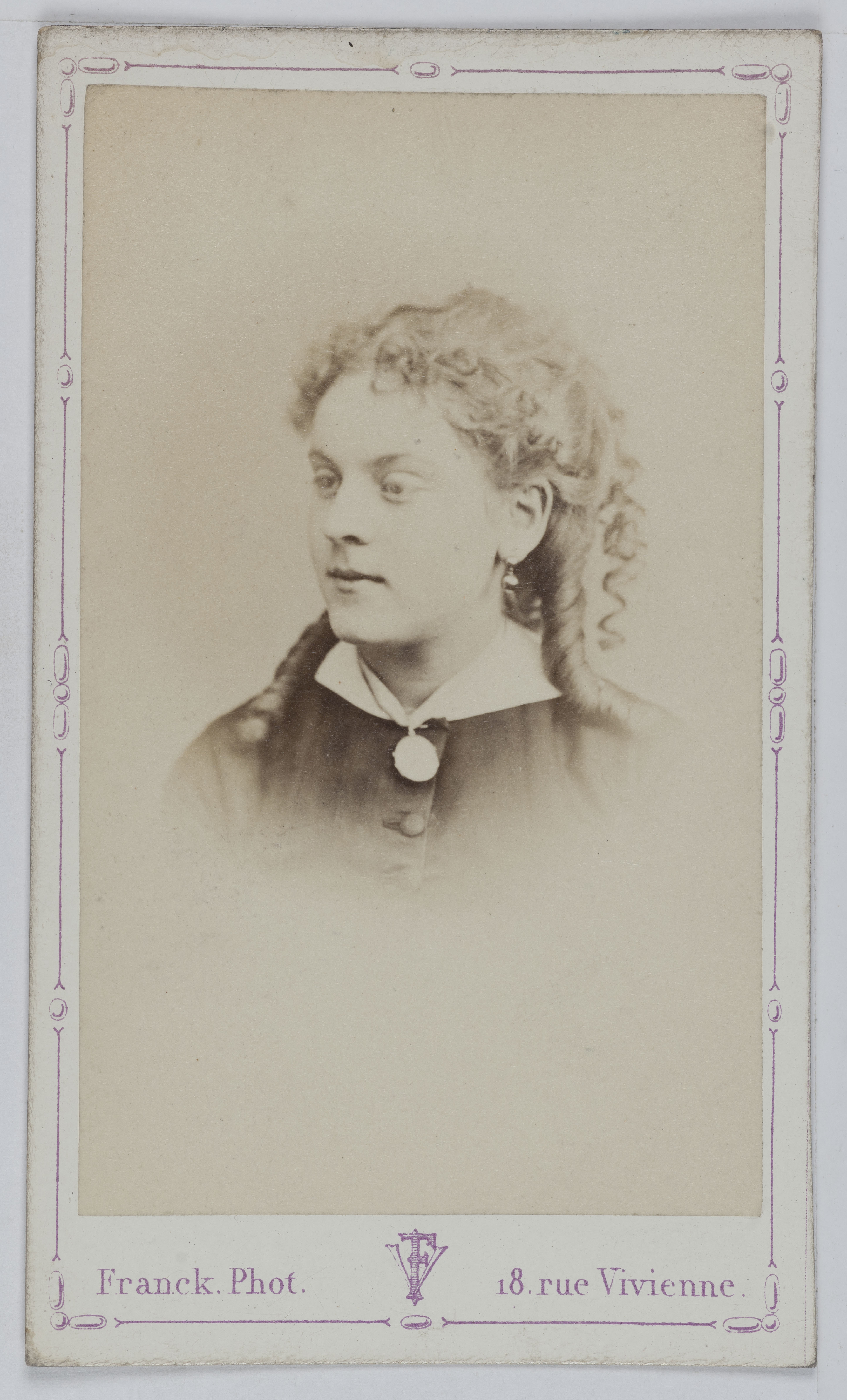 Franck, Portrait de Suzanne Reichenberg (1853-1924), baronne de Bourgoing, actrice de théâtre.