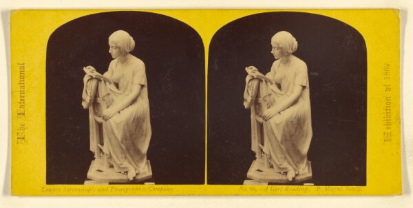 London Stereoscopic and Photographic Company, A Girl Reading. P. Magni, Sculp.