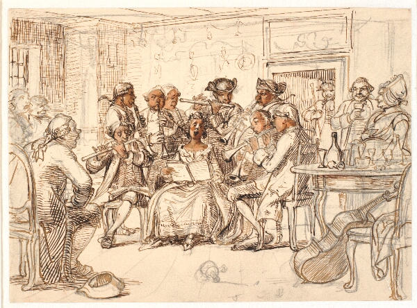 Wilhelm Marstrand, Bellman'sk motiv: Koncerten på "3 Byttor", Fredmans epistel nr. 51