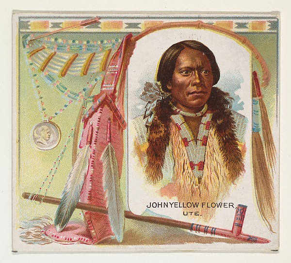 Allen & Ginter, John Yellow Flower, Ute, from the American Indian Chiefs series (N36) for Allen & Ginter Cigarettes