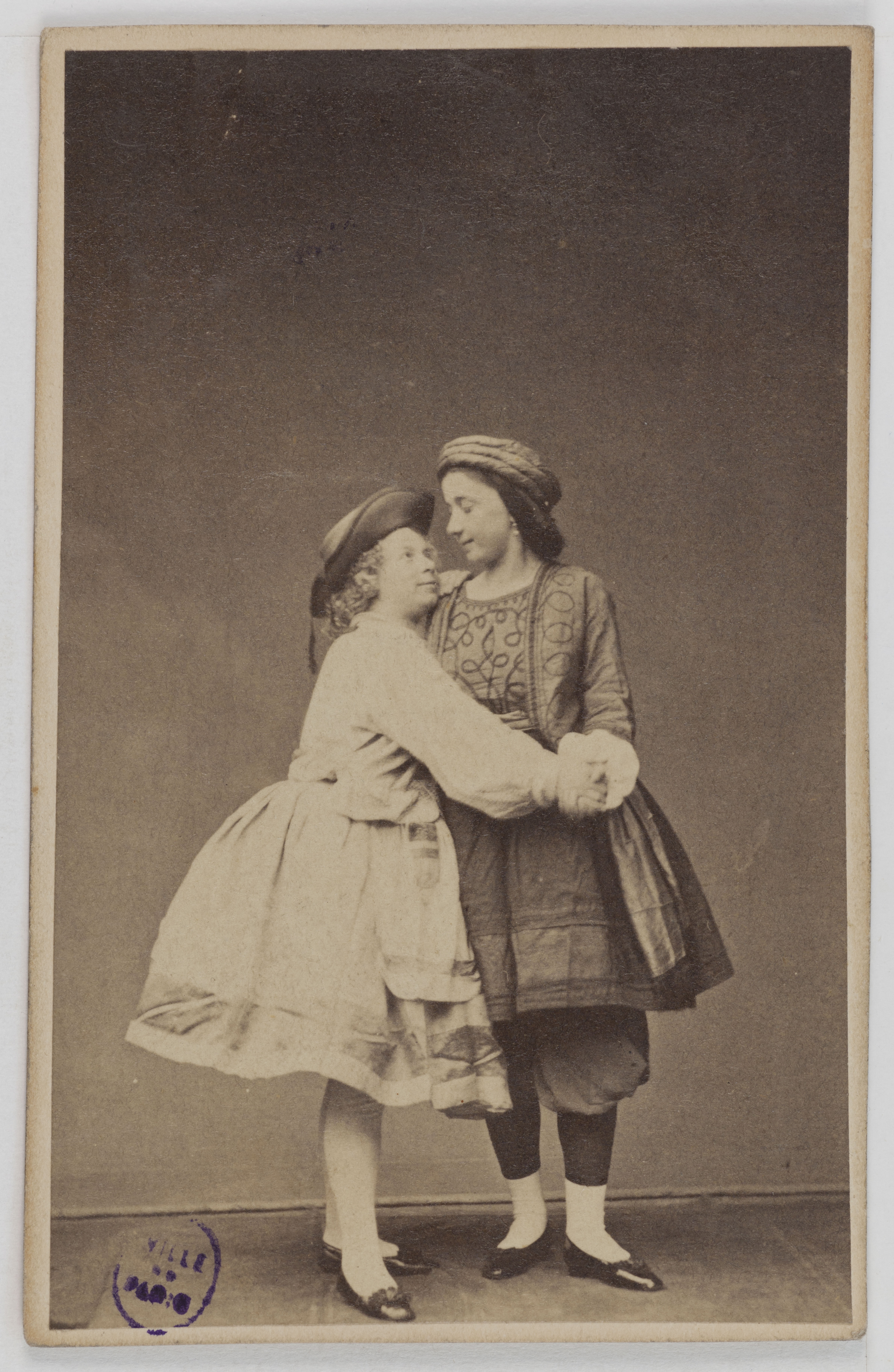 Anonyme, Portrait d'Henriette Zouzou, danseuse ?, avec Lassouche.