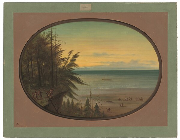 George Catlin, An Indian Ladder - Nayas Indians