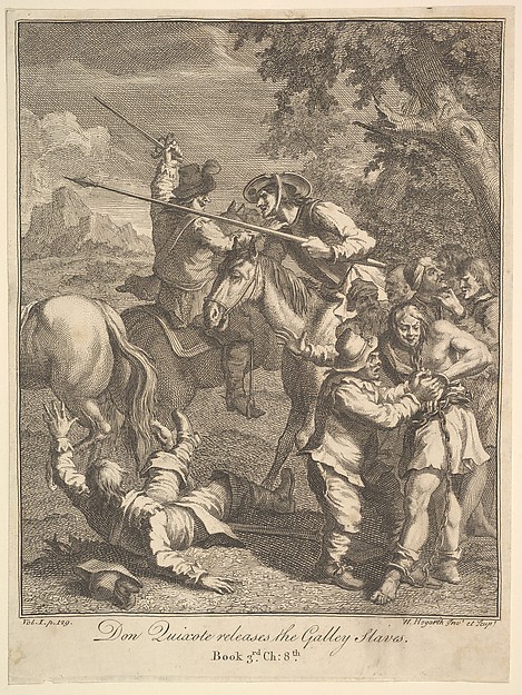 William Hogarth, Don Quixote Releases the Galley Slaves (Six Illustrations for Don Quixote)