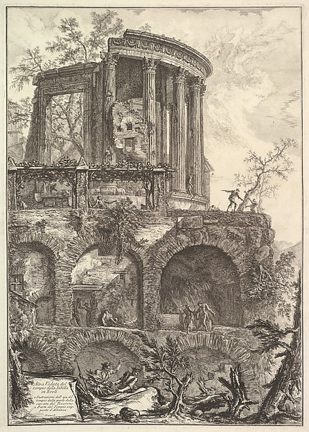 Giovanni Battista Piranesi, Altra V. del Tempio della Sibilla in Tivoli (Another view of the Temple of the Sibyl in Tivoli)