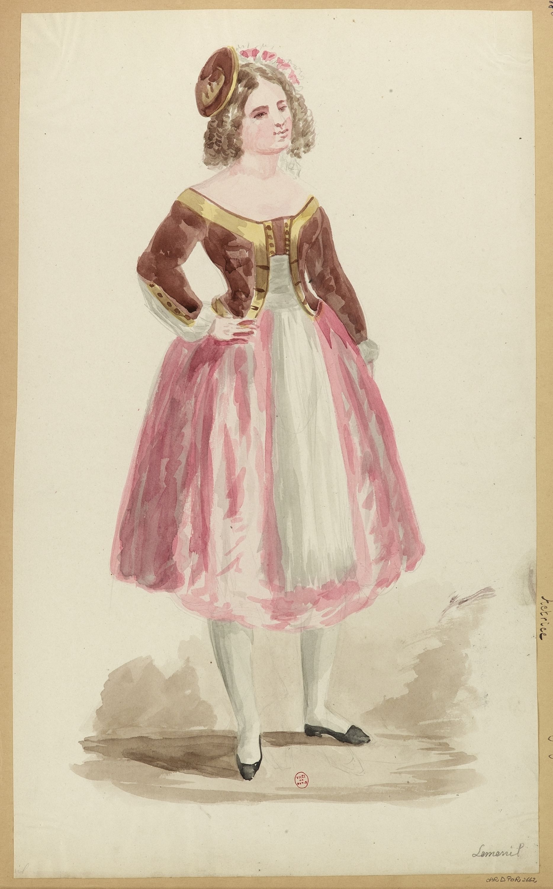 Anonyme, Portrait en pied de l'actrice Élisa Gougibus