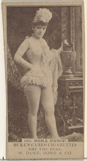 W. Duke, Sons & Co., Card Number 165, Dora Price, from the Actors and Actresses series (N145-5) issued by Duke Sons & Co. to promote Cameo Cigarettes