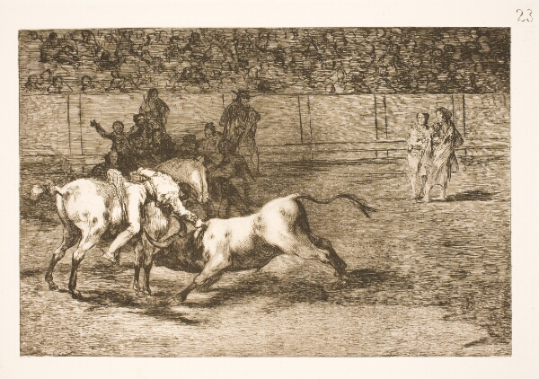 Francisco de Goya, Maria Ceballas, også kaldet indianeren, slår tyren ihjel fra sin hest
