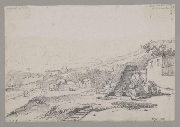 George Chinnery, Corner of Macao Bay, looking west