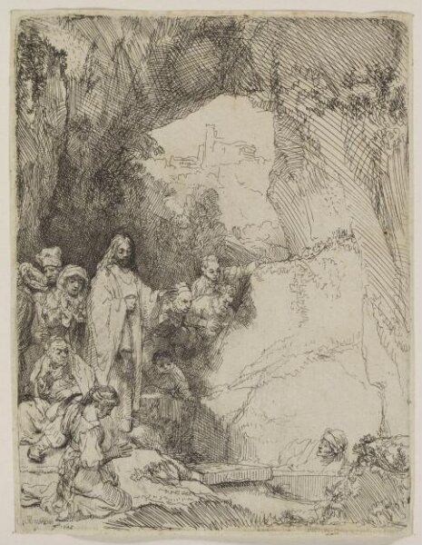 Rembrandt van Rijn, The raising of Lazarus: small plate