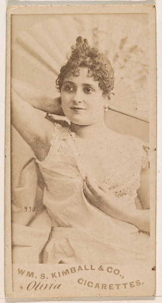 William S. Kimball & Company, Miss Olivia, from the Actresses series (N203) issued by Wm. S. Kimball & Co.