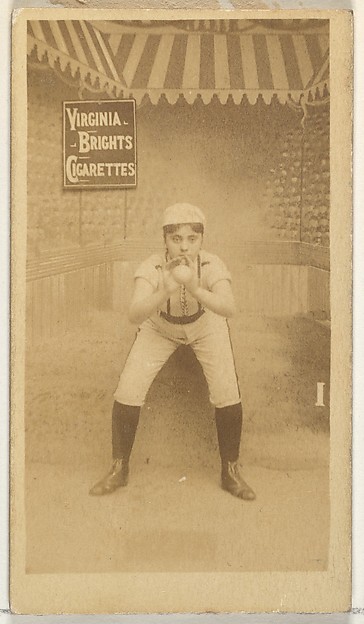 Allen & Ginter, Card 1, from the Girl Baseball Players series (N48, Type 2) for Virginia Brights Cigarettes