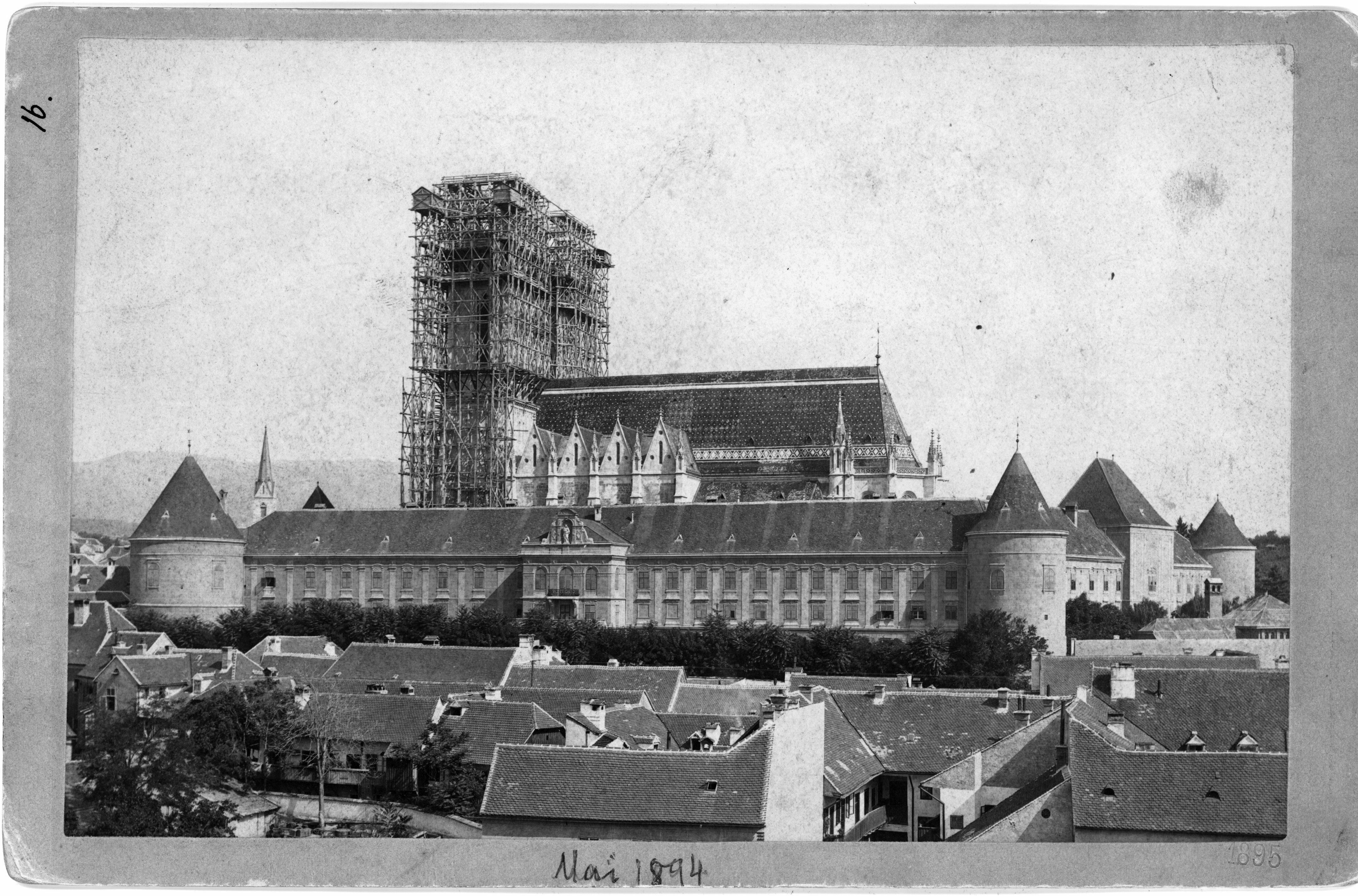 Ivan Standl, Zagreb, Kaptol – katedrala s nadbiskupskim dvorom u tijeku restauracije