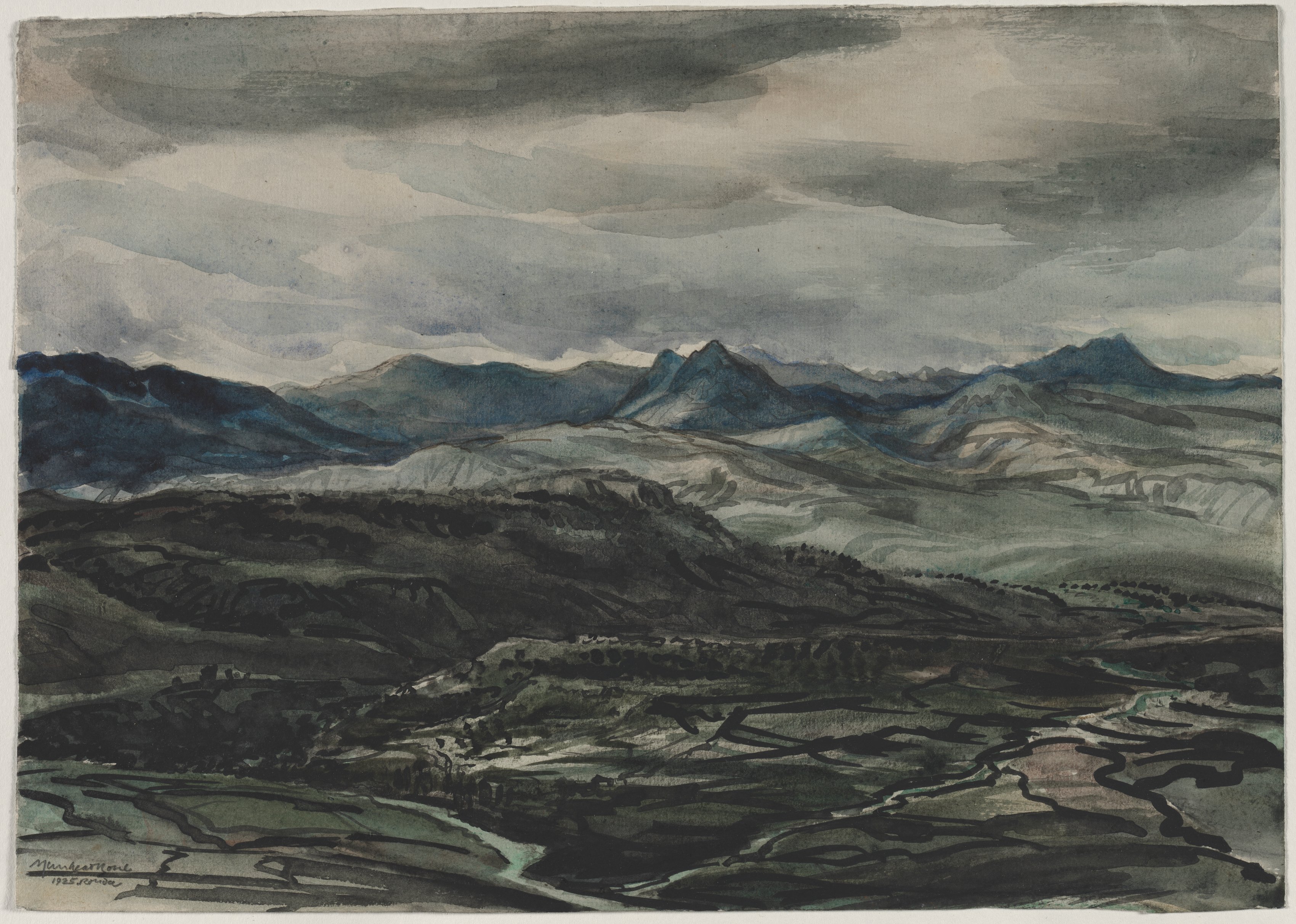 Muirhead Bone, Storm Weather, Ronda, Spain