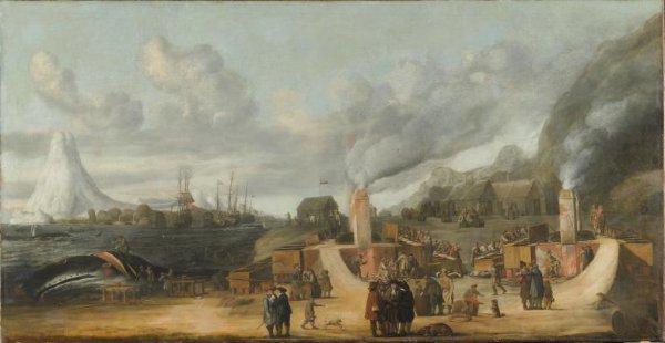 Cornelis de Man, The Whale-oil Refinery near the Village of Smerenburg