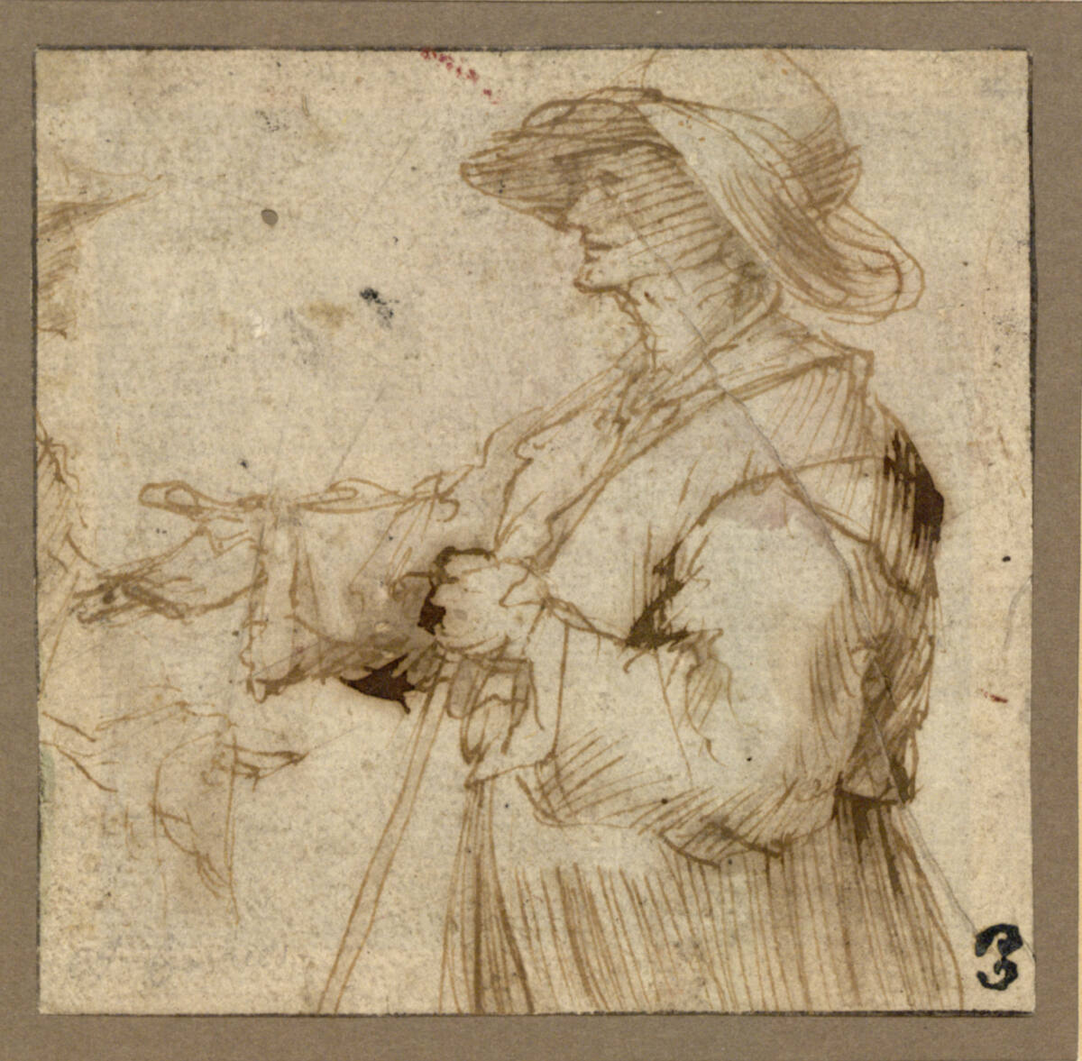 Anonym, Halbfigur eines Hirten (Fragment)