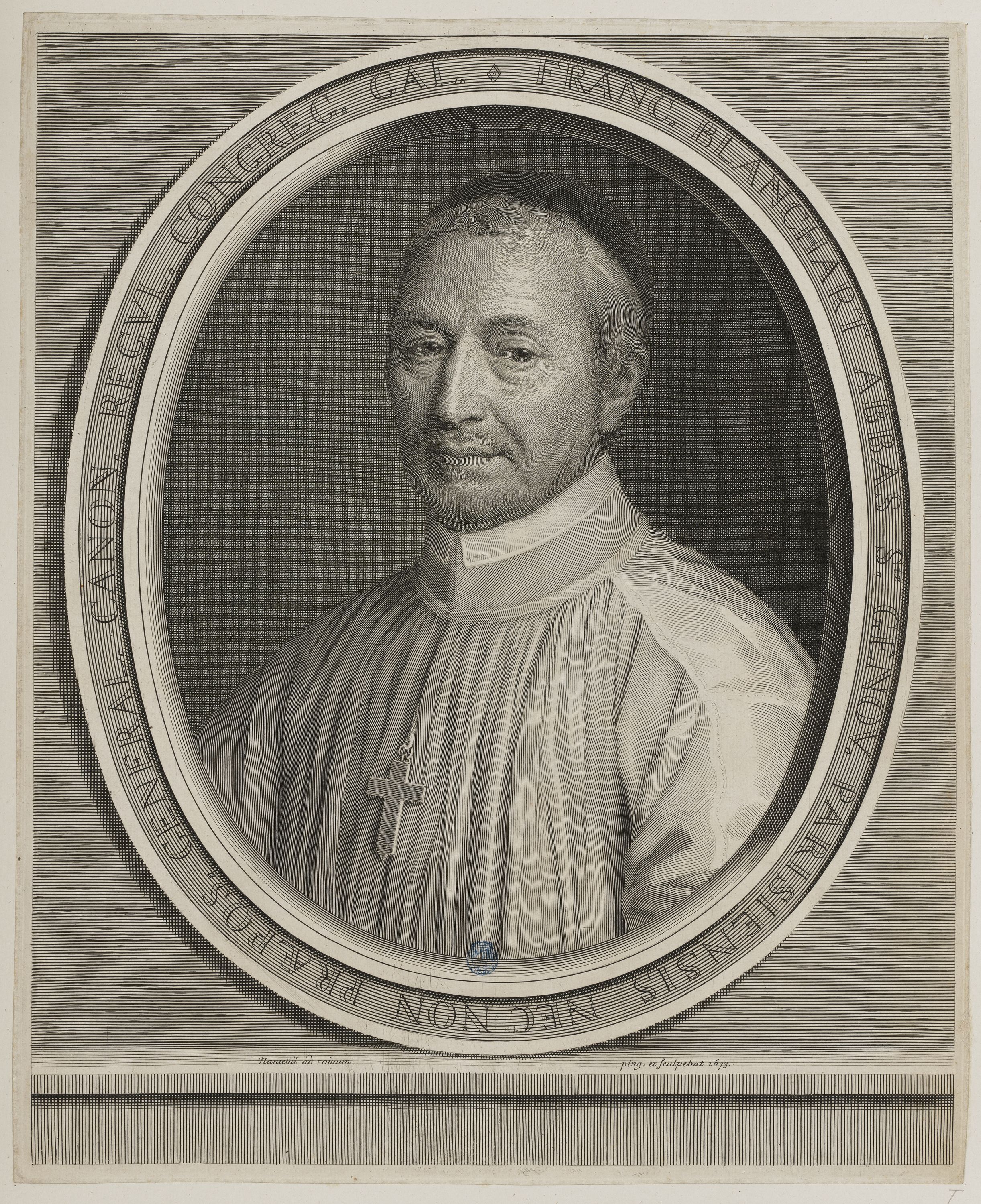Robert Nanteuil, Portrait de François Blanchart abbé de Sainte-Geneviève de Paris