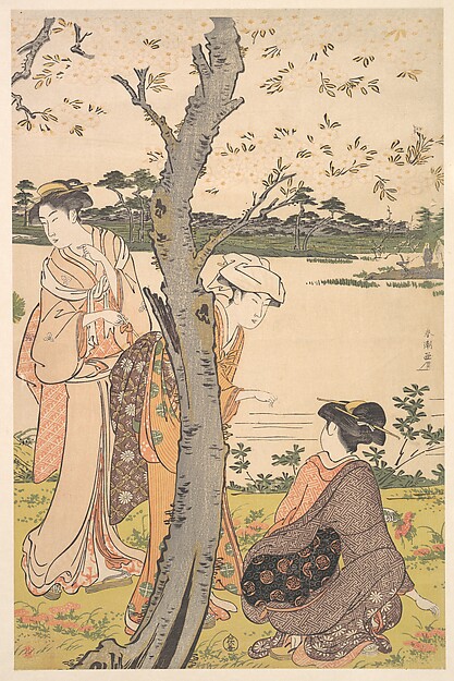 Katsukawa Shunchō, Gathering Young Flowers