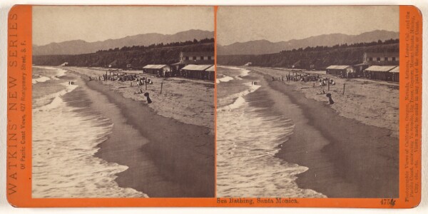 Carleton Watkins, Sea Bathing, Santa Monica