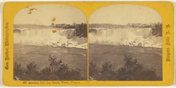 George Barker, American Fall from Canada, Winter, Niagara.