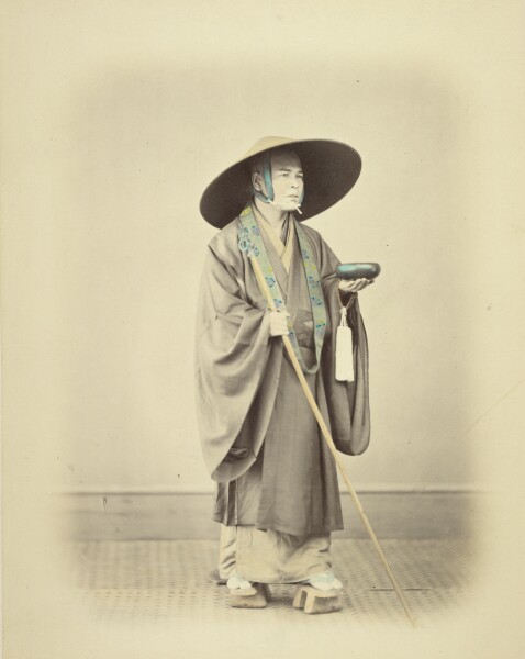 Felice Beato, [Priest with Walking Stick]
