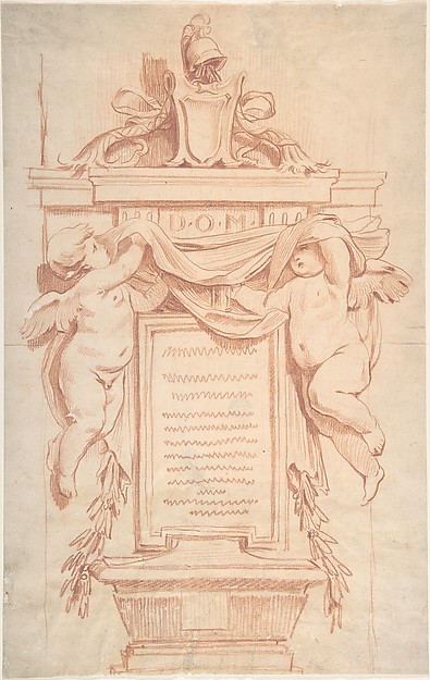 Anonymous, French, 18th century, Design after François Duquesnoy, tomb of Ferdinand van den Eynden